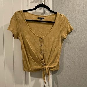 American Eagle Yellow Tie Shirt